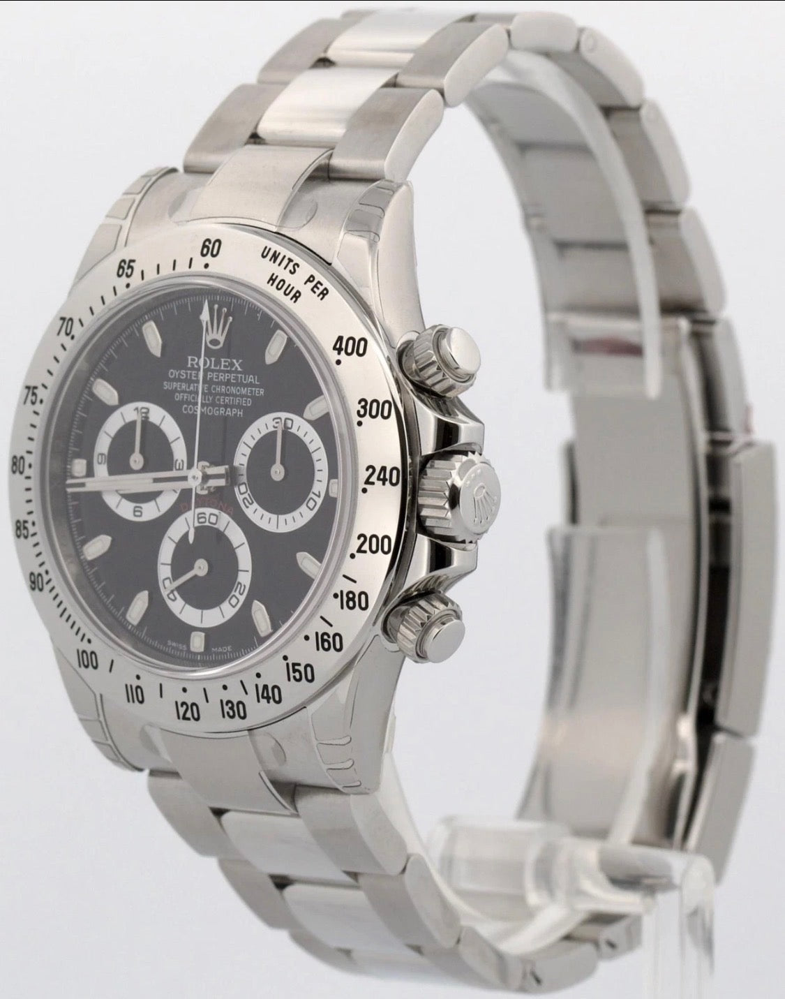 Rolex Daytona Cosmograph 40mm Steel Men's Oyster Black Dial Watch 116520